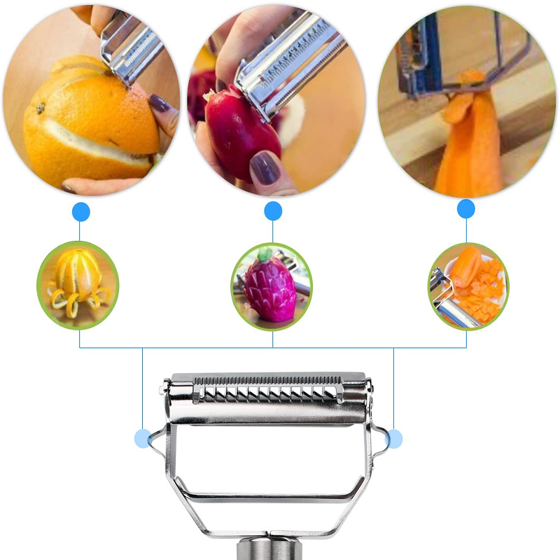 DESCASCADOR DE VEGETAIS MULTIFUNCIONAL EM AÇO INOXIDÁVEL